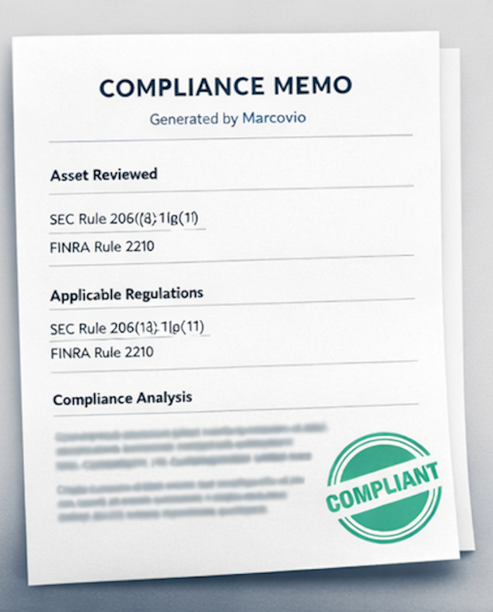 Compliance Memo document mockup