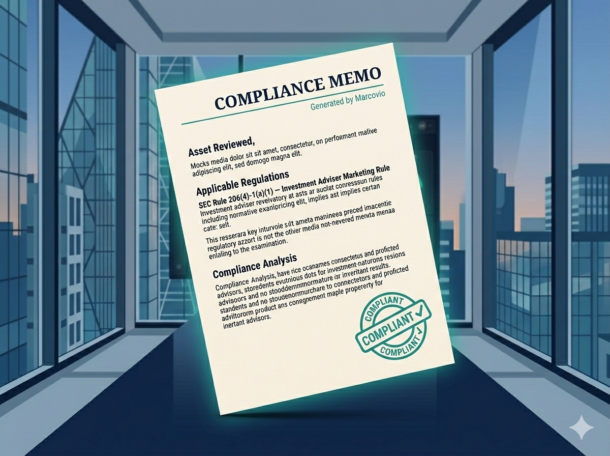 Compliance Memo mockup