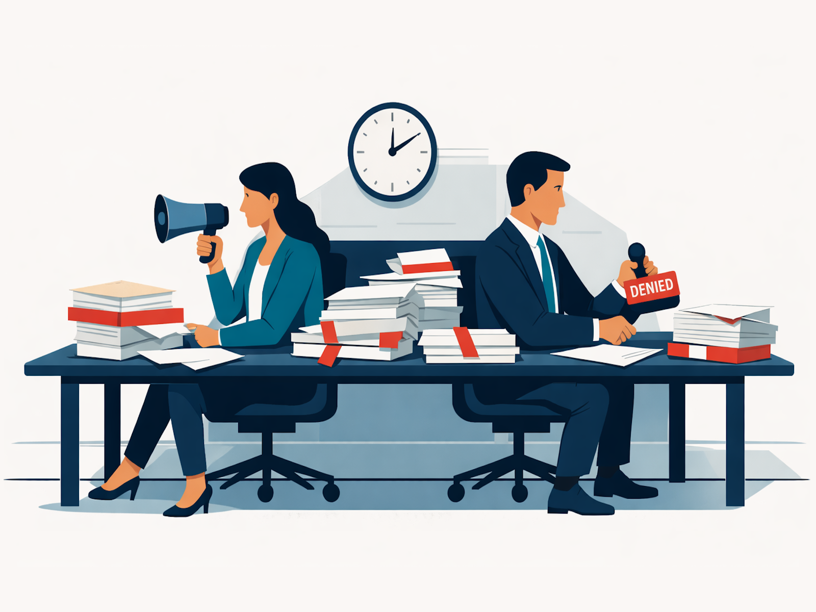 Illustration of marketing vs compliance conflict